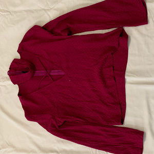 Low-Cut Scarlet/Crimson Long Sleeved Top w/Choker